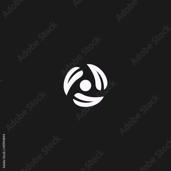 Obraz simple leaf flower logo vector