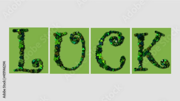 Obraz St Patrick's Day Clover LUCK Vector
