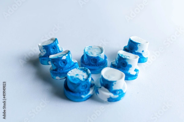 Obraz plastic graffiti spray cap after used background