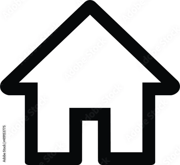 Fototapeta Home House Simple Line Vector Icon