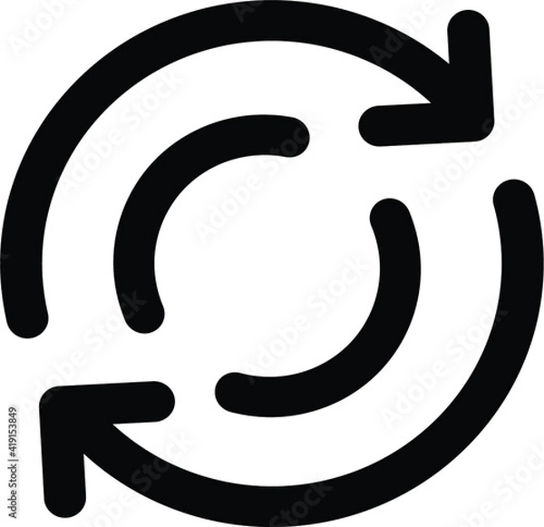 Fototapeta Refresh Simple Line Vector Icon