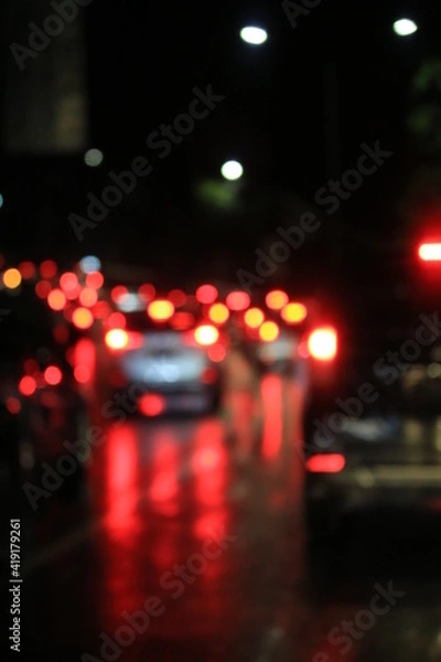 Obraz traffic at night