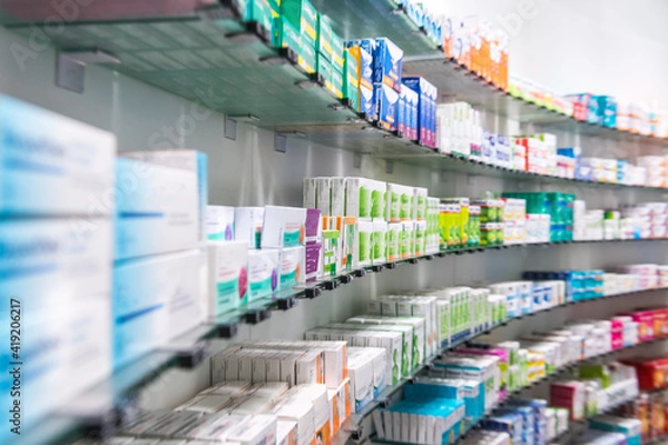 Fototapeta Medikamente in einer Apotheke