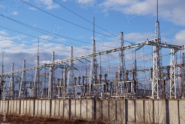 Obraz High voltage substation.