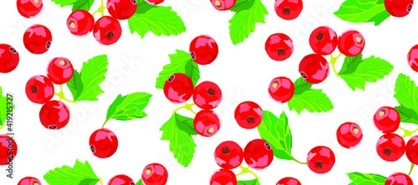 Obraz Currant vector seamless pattern