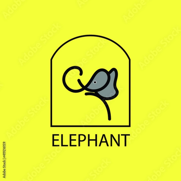 Fototapeta elephant logo