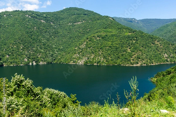 Obraz Landscape of Vacha Reservoir, Rhodope Mountains, Bulgaria