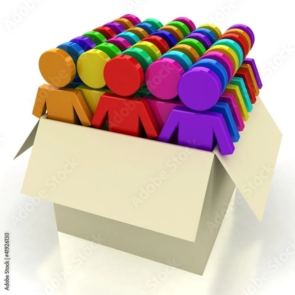 Obraz Puppets in box