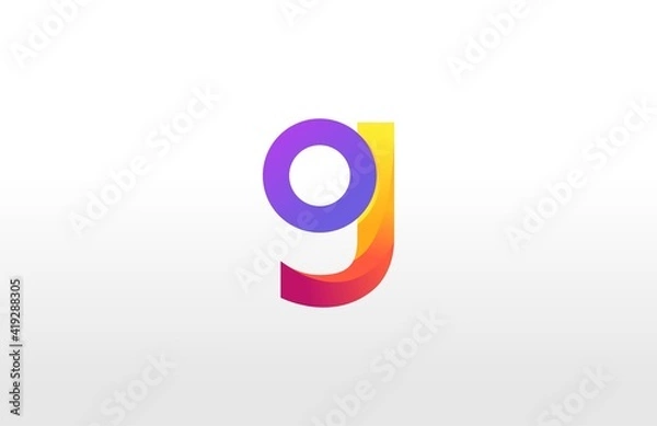 Fototapeta Modern Gradient Logo Letter B Lowercase Vector