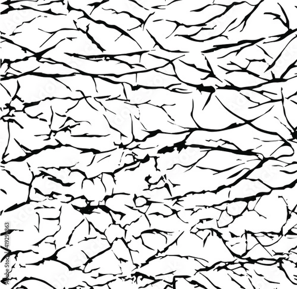 Fototapeta A rough texture. Worn down wallpaper pattern design. Broken plaster grunge damask effect. Distressed overlay texture design. Vector illustration. Eps10