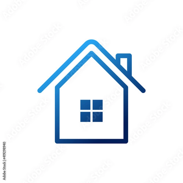 Fototapeta Home Logo icon vector design illustration. House logo design concept for Home, Real Estate, Building, Apartment, construction and architecture business. Modern Home design for Logo, icon, branding.