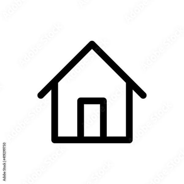 Fototapeta Home Icon Logo Vector design illustration. Simple House logo icon vector in flat design illustration template. Trendy Home vector icon flat design for website, symbol, logo, icon, sign, app, UI.