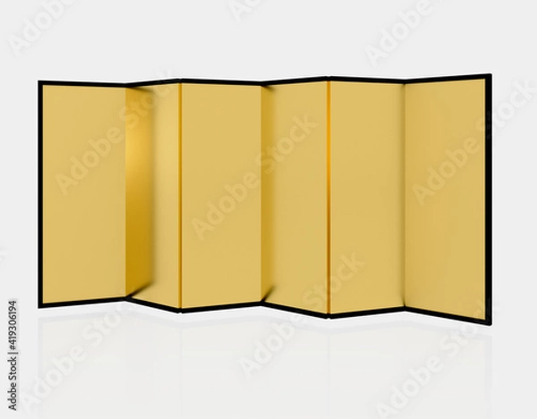 Obraz 金屏風の3dレンダリング