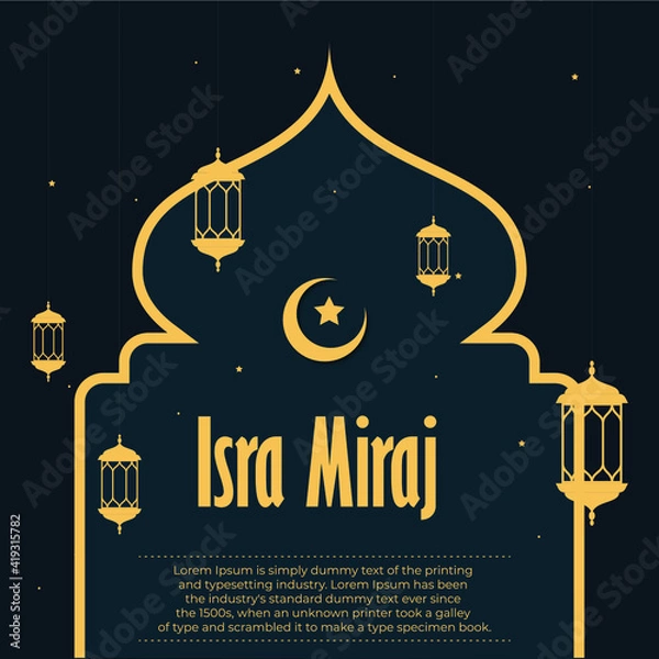 Obraz Isra Miraj Vector Design