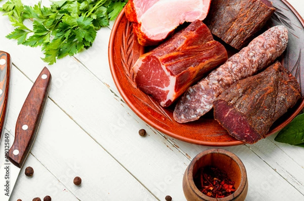 Obraz Cured meat platter