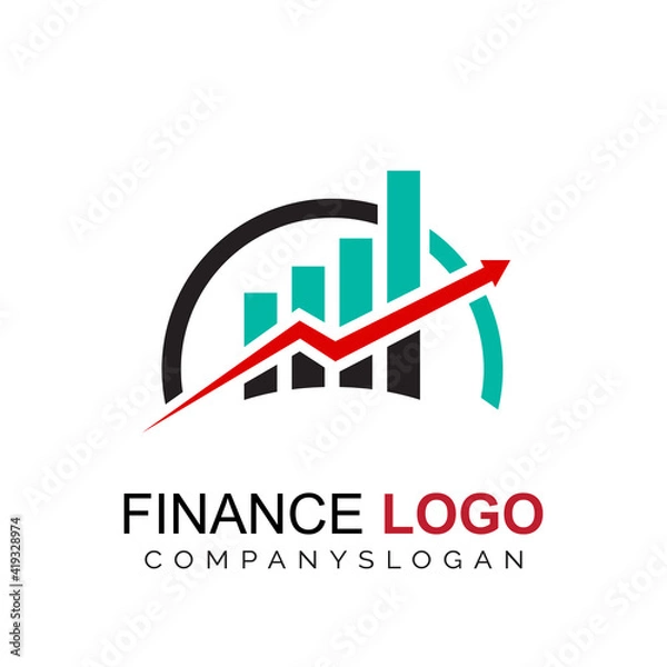 Obraz financial logo concept