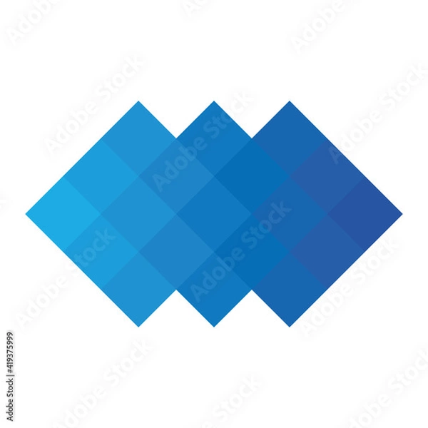 Fototapeta Abstract pixelized mosaic logo