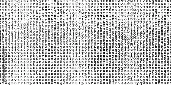 Obraz Random black digits and letters looking like code on white background, abstract illustration