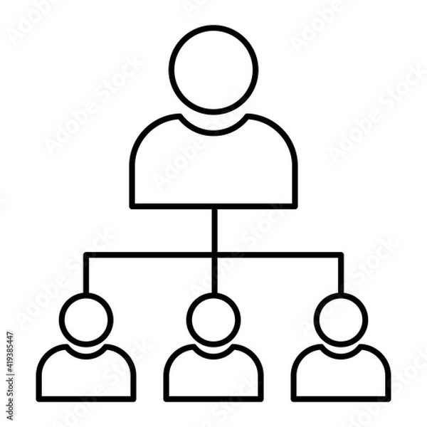 Fototapeta Vector Management Outline Icon Design