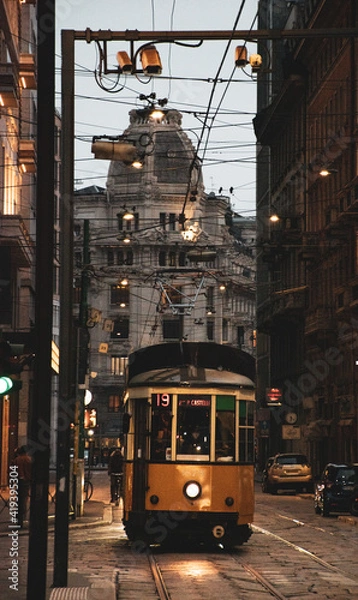 Obraz tram in the city center of Milan
