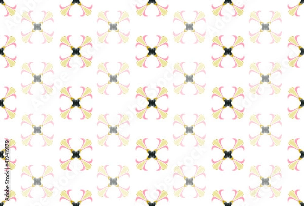 Obraz Colorful Ikat ornamentel seamless pattern for textile, wallpaper, card or wrapping paper. Tile for surface design.