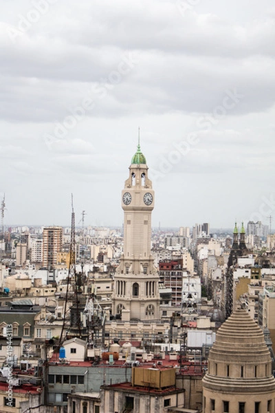 Fototapeta VIew of a clock tower in Buenos Aires