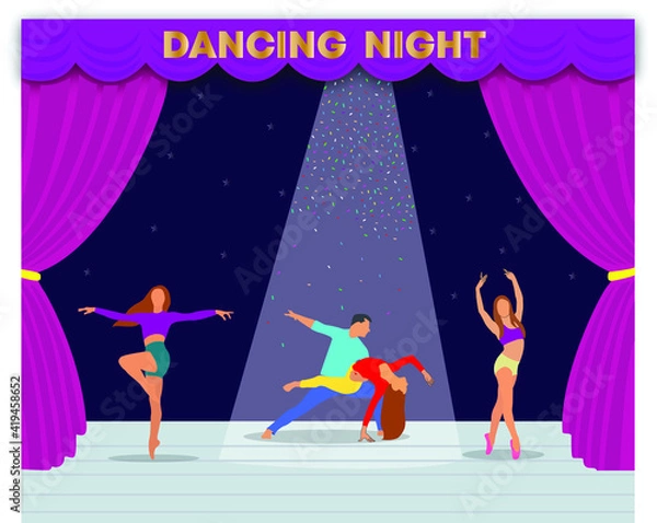 Obraz dance show Illustration