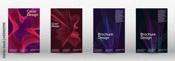 Obraz Minimum vector coverage. A set of modern abstract covers.