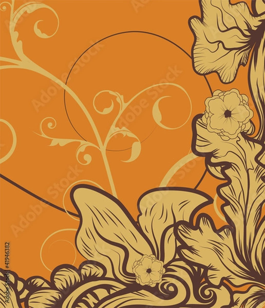 Obraz vintage floral background