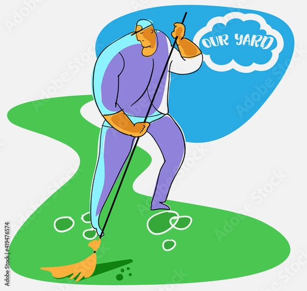 Obraz Funny Janitor Man