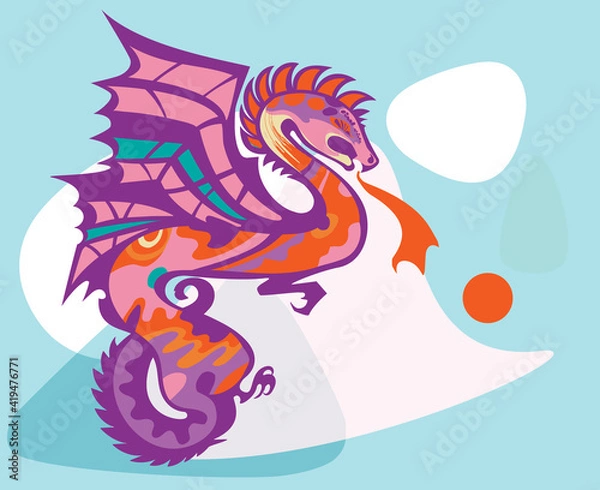 Obraz Traditional asian dragon