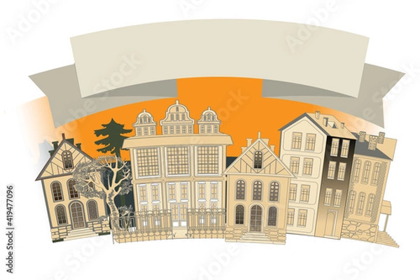 Obraz Urban residential buildings