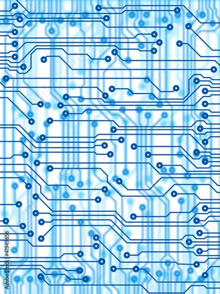 Obraz Blue printed PCB X-Ray