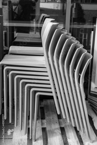 Obraz Gestapelte Stühle