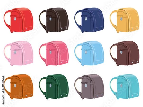 Fototapeta カラフルなランドセル　入学