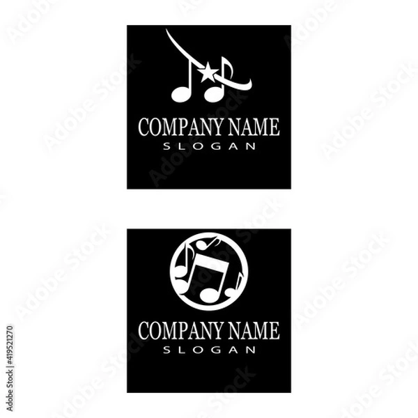 Fototapeta Music note Icon Vector illustration design