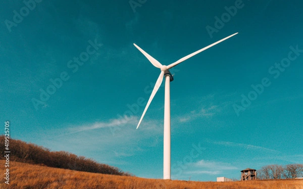 Obraz wind turbines farm
