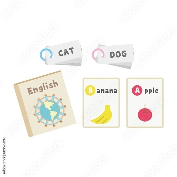 Fototapeta 英語授業のイメージイラスト