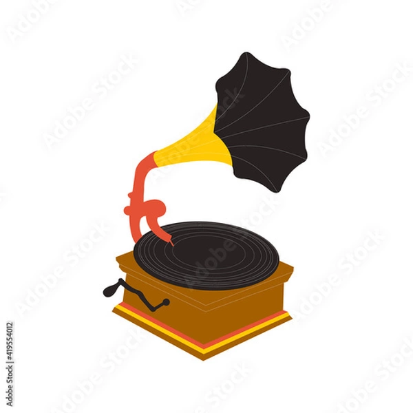 Obraz classic megaphone vector on clean white backdrop