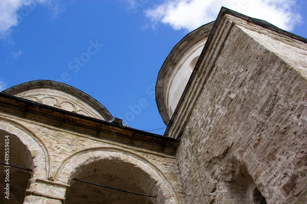 Obraz Church of the Assumption of the Blessed Virgin Mary in Ivangorod. Ivangorod Fortress Museum - the first Russian fortress in Russia.