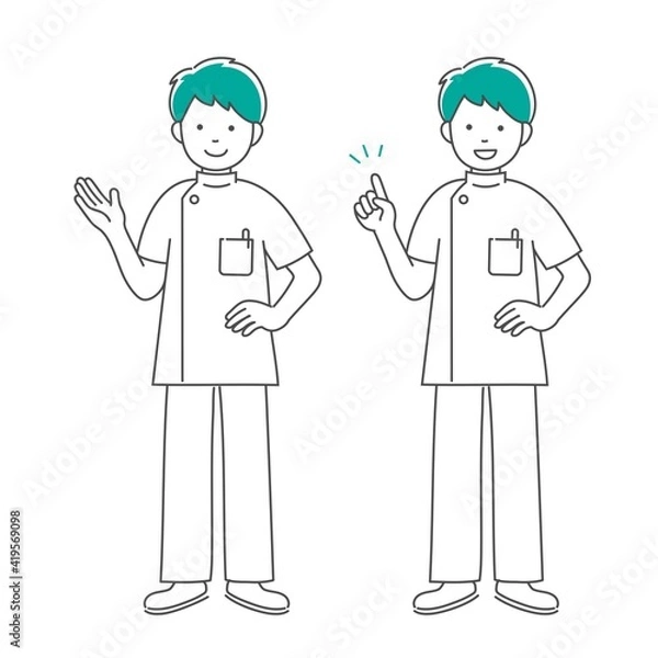 Fototapeta 整体師のシンプルなイラスト