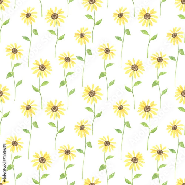 Obraz Sunflowers Seamless Pattern
