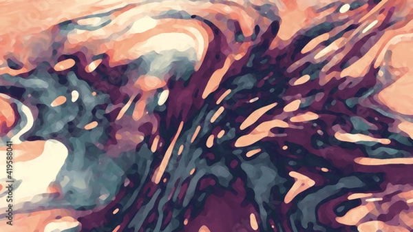 Fototapeta Brown, orange and gray drawn abstract art, background and texture. Colorful and bright, creative painted abstraction. Decorative screensaver 