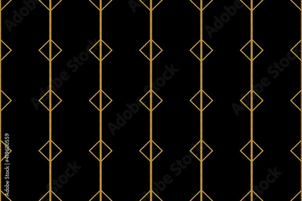 Obraz Gold Black Art Deco Abstract Repeating Seamless Pattern