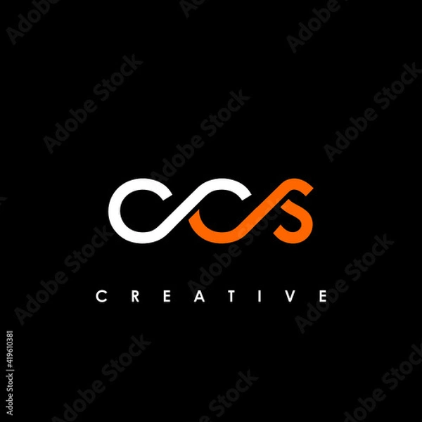 Fototapeta CCS Letter Initial Logo Design Template Vector Illustration