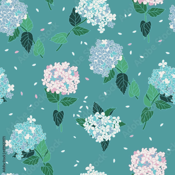 Fototapeta seamless pattern with flowers