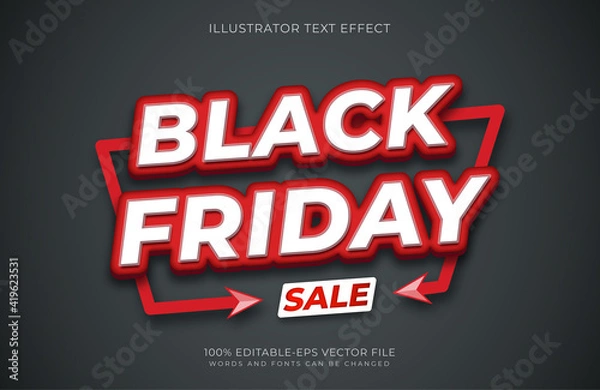 Fototapeta Black Friday text effect