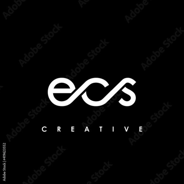 Fototapeta ECS Letter Initial Logo Design Template Vector Illustration