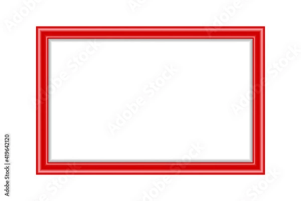 Fototapeta Modern Red Picture Frame. Vector Illustration