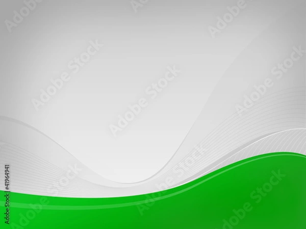 Fototapeta Light gray background Dizzy-HF, green wave